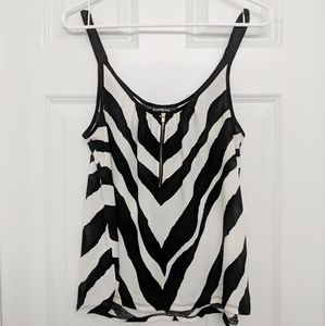 Express Zebra Print Tank Sz M